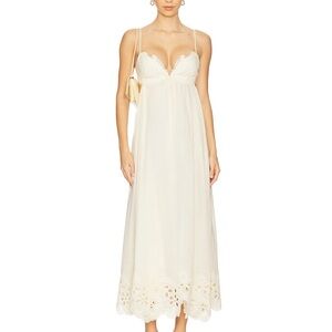 Coco Embroidered Dress in Cream